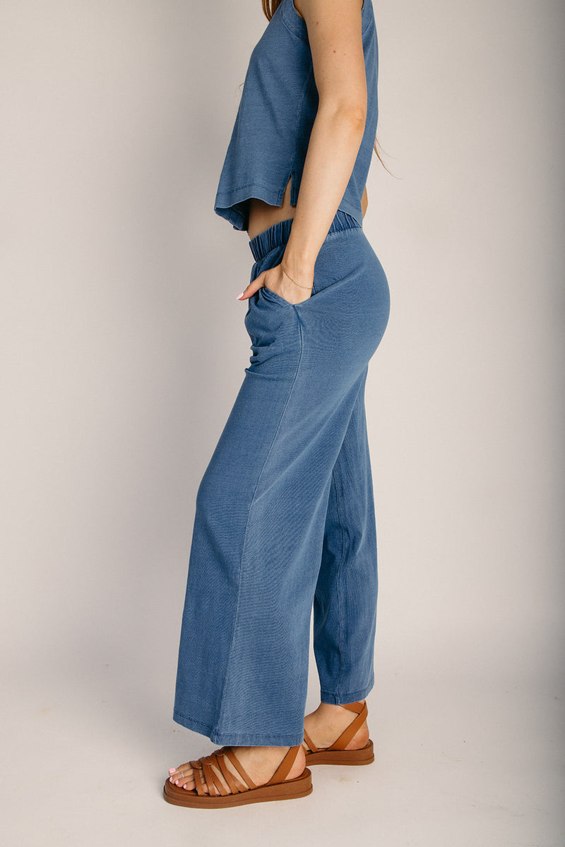 The Maurice Wide Leg Lounge Pant in Dark Denim – Piper & Scoot