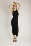 The Amberlyn Sleeveless Sweater Dress in Black