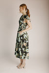 The Sinclair Floral Midi Dress in Black Multi