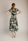 The Sinclair Floral Midi Dress in Black Multi