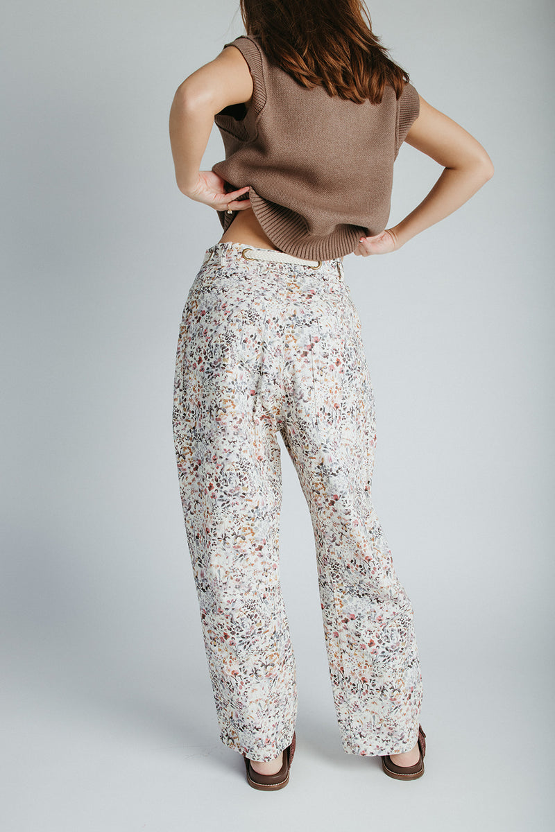 The Ashlin Printed Pant in Wild Flowers