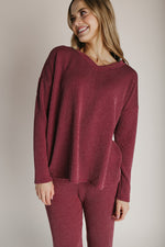The Denniston Ribbed Knit Set in Wine