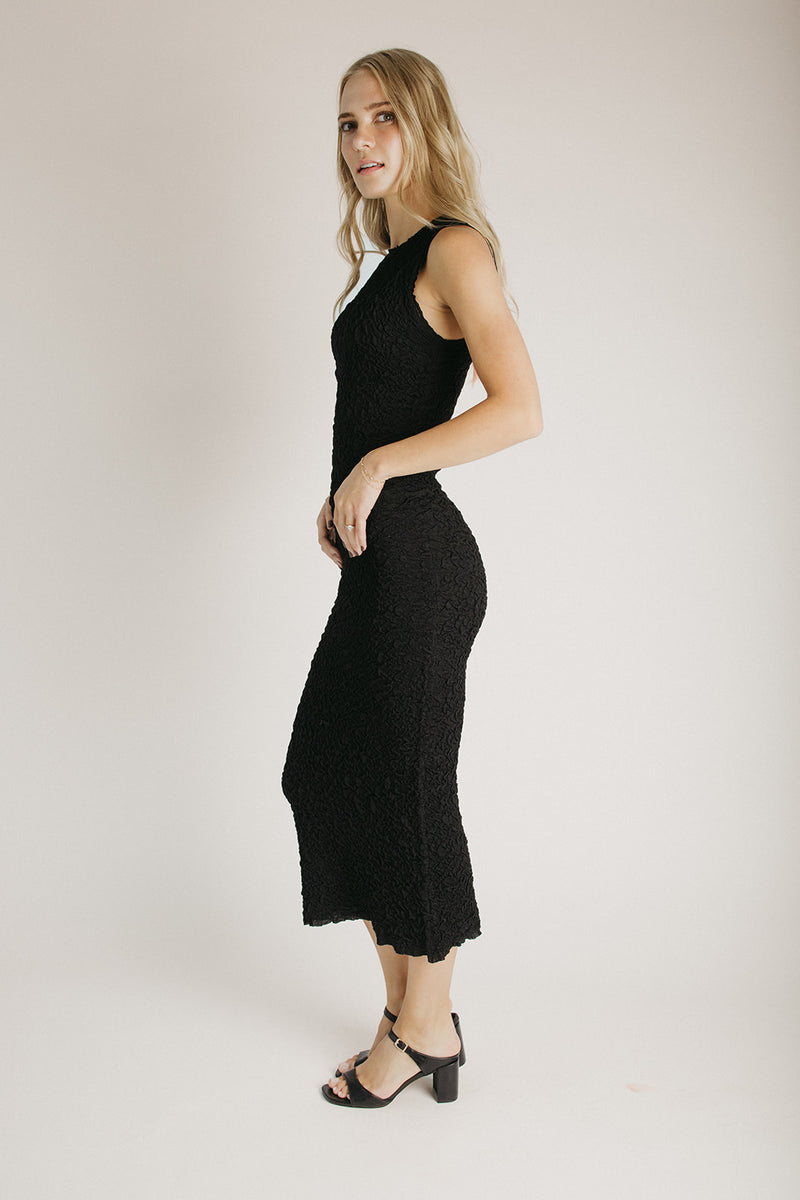 The Amberlyn Sleeveless Sweater Dress in Black