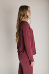 The Denniston Ribbed Knit Set in Wine