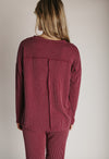 The Denniston Ribbed Knit Set in Wine
