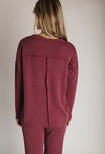 The Denniston Ribbed Knit Set in Wine