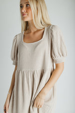 The Adley Knit Midi Dress in Sand