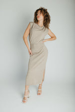 The Perrins Sweater Midi Dress in Oatmeal