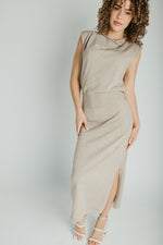 The Perrins Sweater Midi Dress in Oatmeal