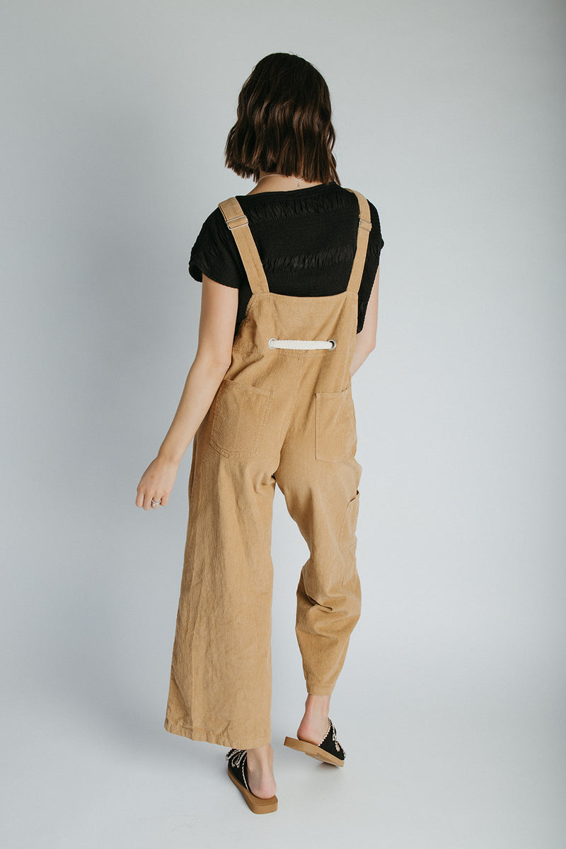 The Danny Corduroy Overall in Vintage Brown