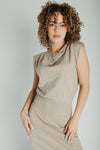 The Perrins Sweater Midi Dress in Oatmeal