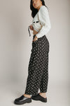 The Clausen Polka Dot Pant in Black Combo