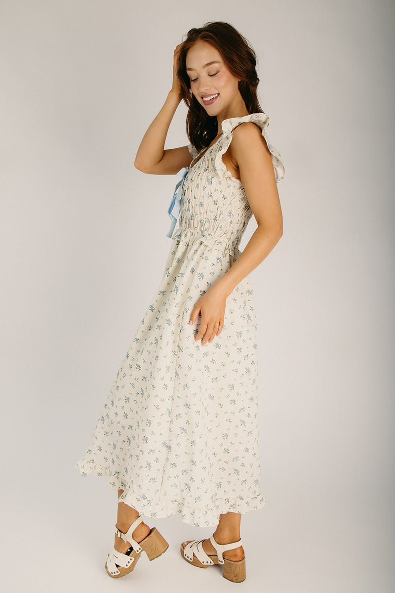 marni midi dress Light blue screen-printed denim midi dress