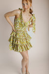The Wynn Floral Mini Dress in Kiwi