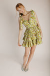The Wynn Floral Mini Dress in Kiwi