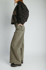 The Meredith High Rise Vintage Wash Jean in Green