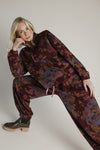 The Rue Floral Lounge Set in Burgundy