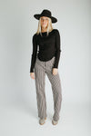 The Shyanne Lace Hem Cardigan in Black