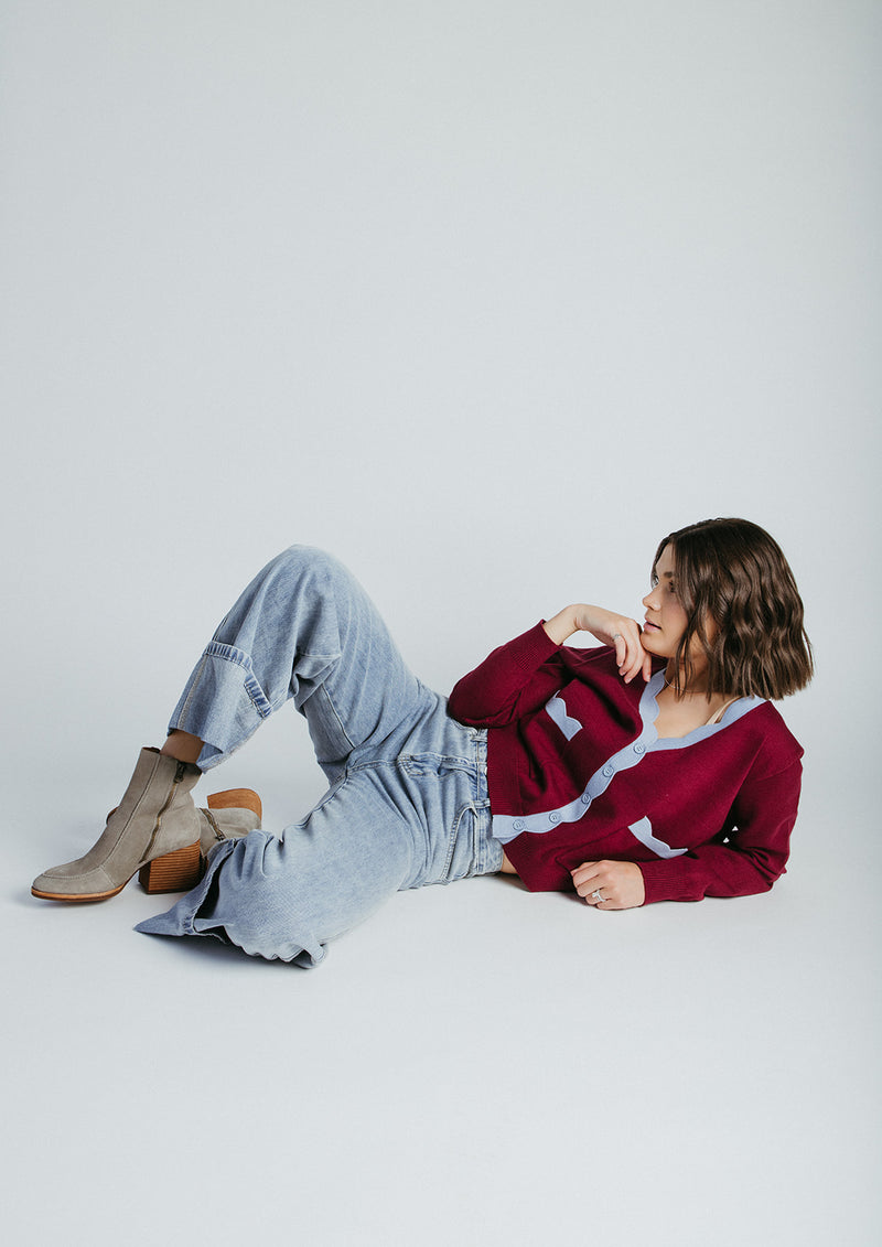 The Marissa Cuffed Wide Leg Jean in Light Wash