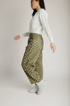 The Clausen Polka Dot Pant in Olive Combo