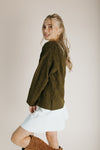 The Loftin Cable Knit Sweater in Olive
