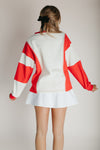 The Nutcracker Embellished Pullover in Cream + Red