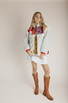 The Dennen Contrast Teddy Jacket in Autumn Cream