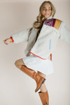 The Dennen Contrast Teddy Jacket in Autumn Cream
