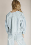 The Sanborn Embroidered Blouse in Denim