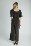 The Amaya Wide Leg Jumpsuit in Charcoal