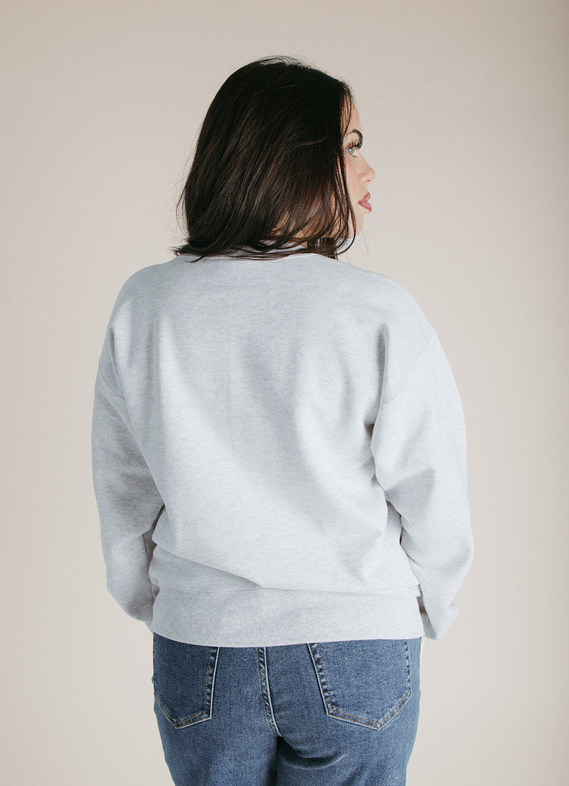 The Under the Mistletoe Sweatshirt in Heather Grey (ships in 1-2 weeks)