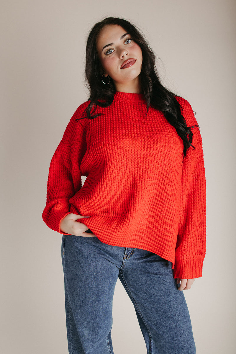 The Lauridson Crew Neck Sweater in Red