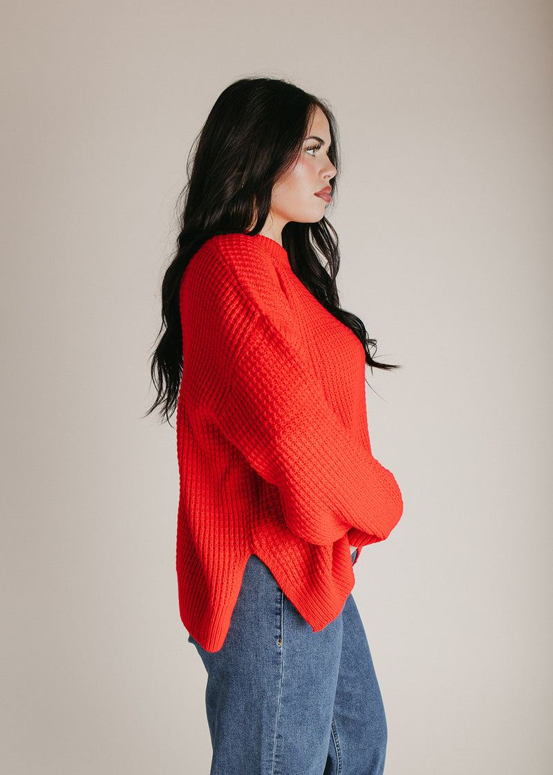 The Lauridson Crew Neck Sweater in Red
