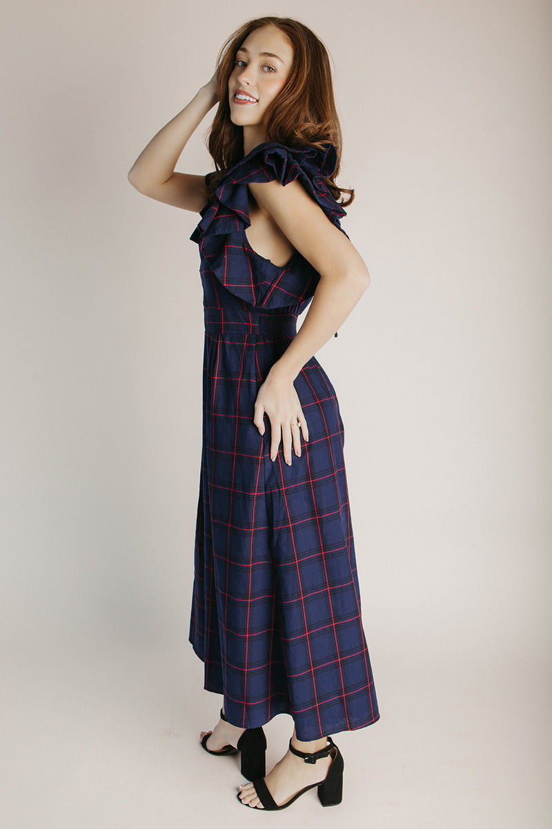 navy midi formal dress Wintar