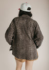 The Keara Oversized Denim Jacket In Leopard
