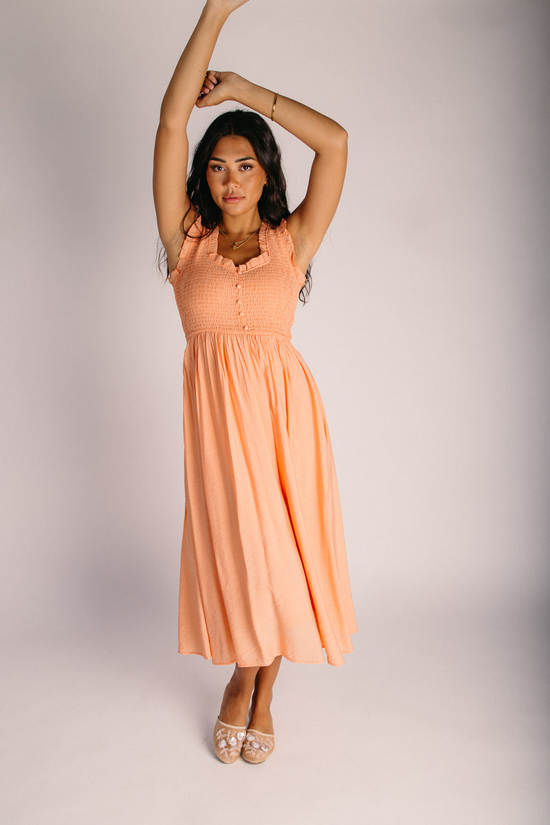 pastel orange dress Asdoklhq Pastel Dress Wedding Guest Dress Holiday Business A Line Resort Wear Casual Dress Gradual Sleeveless Neck V-Neck Long Dress Orange 2X,