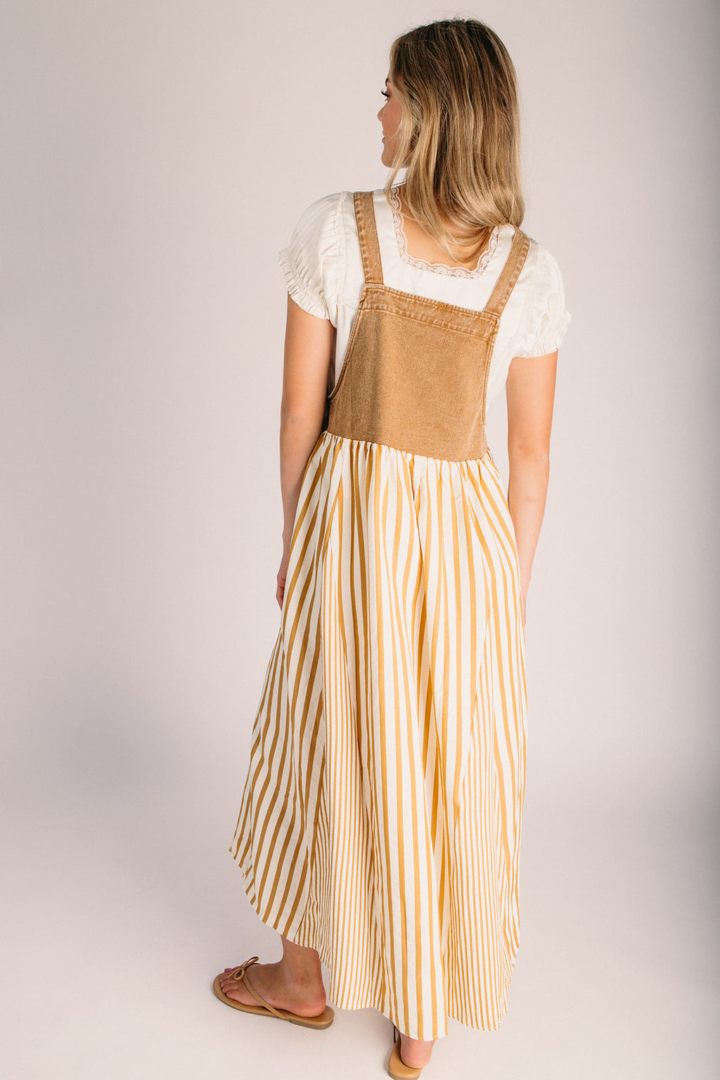 overalls long dress The Hellen Denim Overall Dress in Washed Taupe – Piper & Scoot