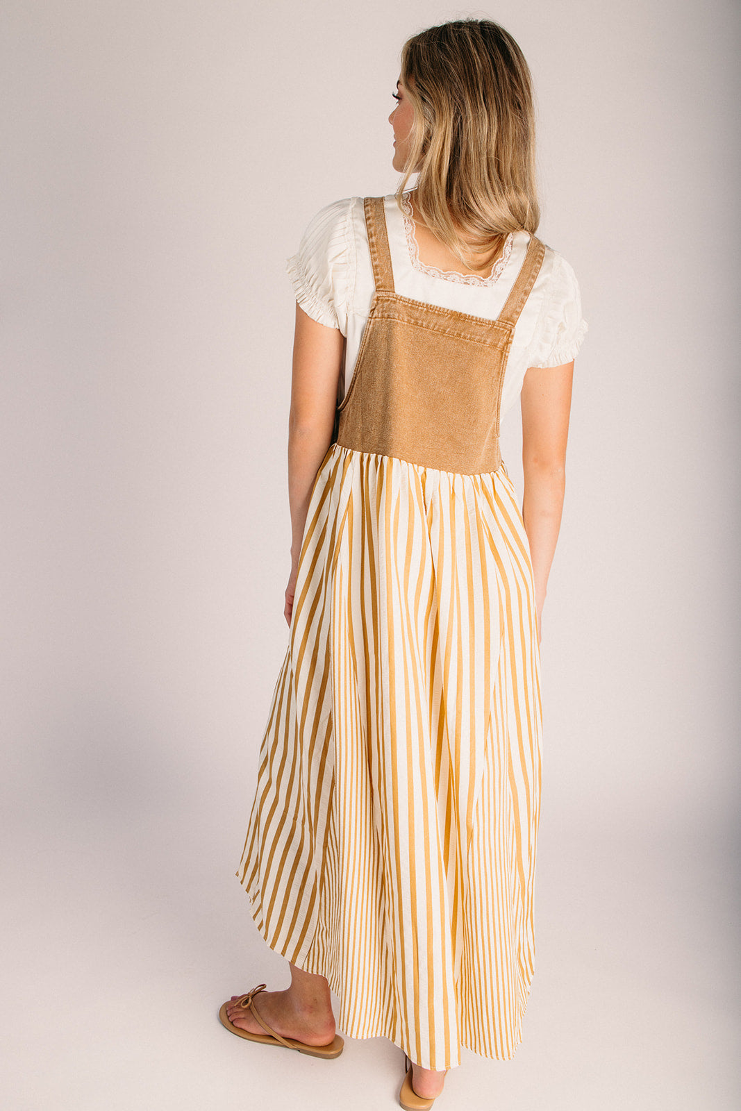 The Hellen Denim Overall Dress in Washed Taupe – Piper & Scoot The Hellen Denim Overall Dress in Washed Taupe – Piper & Scoot