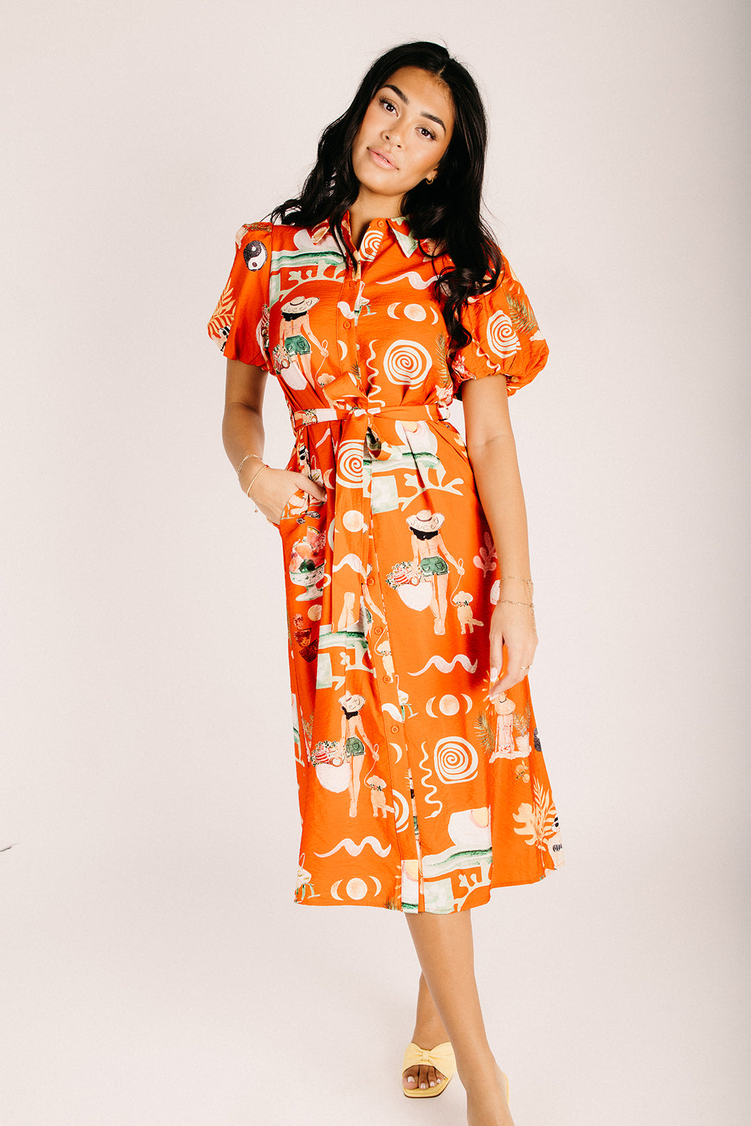 green emerald velvet dress The Huglin Embroidered Detail Midi Dress in Hot Pink  Piper & Scoot