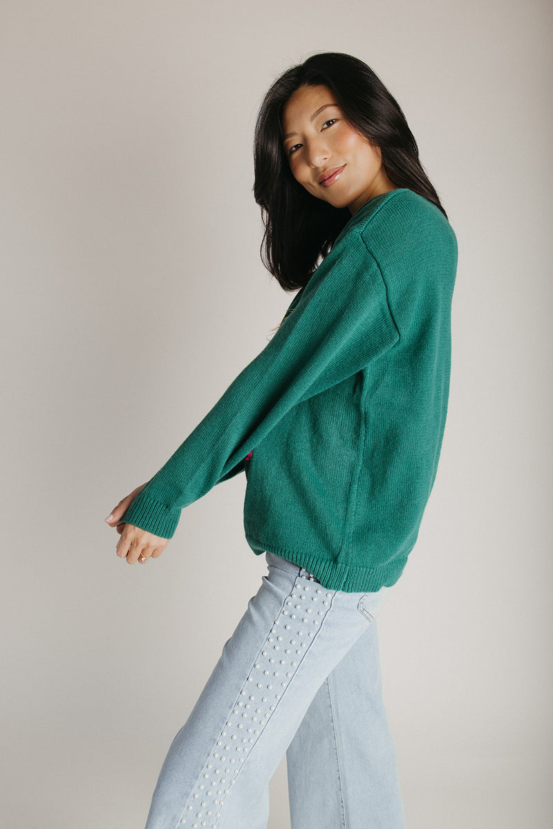 The Christmas Tree Sweater in Green