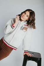 The Howdy Cowgirl Zip-Up Jacket in Light Grey