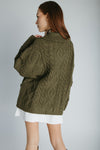 The Emmett Button-Up Knit Cardigan in Olive