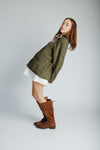 The Emmett Button-Up Knit Cardigan in Olive