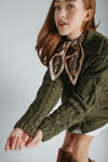 The Emmett Button-Up Knit Cardigan in Olive
