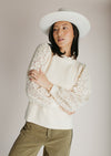 The Jude Lace Sleeve Blouse in Cream