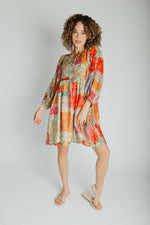 The Rubina Patterned Dress in Lavender Multi
