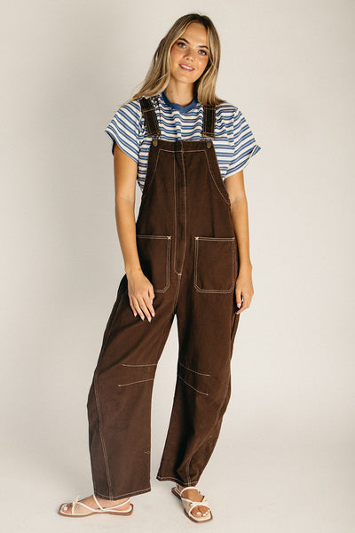 The Dalta Western Wide Leg Overall in Mocha – Piper & Scoot