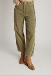The Manning Mineral Washed Barrel Pant in Olive