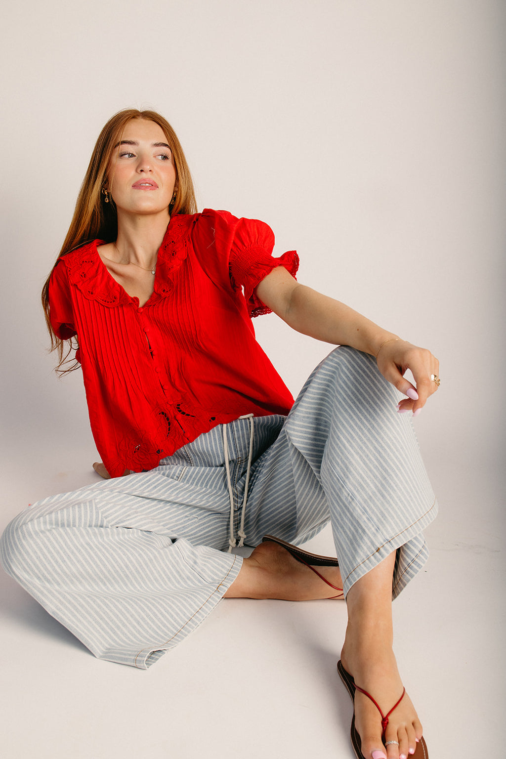 The Zaleski Drawstring Striped Pant in Washed Denim – Piper & Scoot