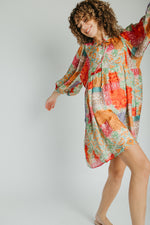 The Rubina Patterned Dress in Lavender Multi